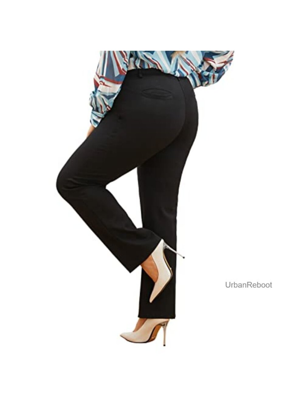 Plus Size Straight-Leg Dress Pants Yoga Style